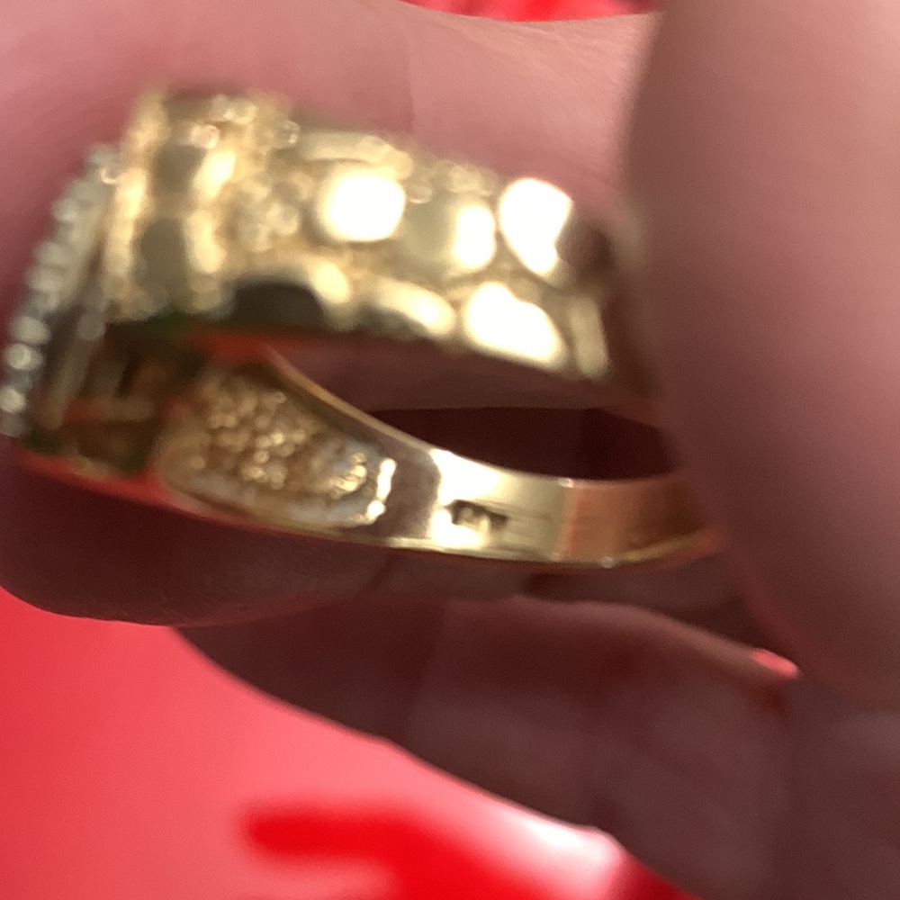 14 K GOLD  DOUBLE HORSESHOE RING - Picture 5 of 17